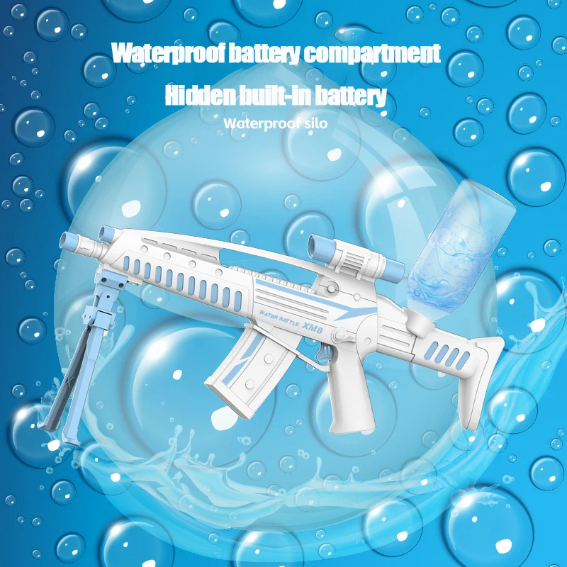 Pistolet à eau électrique aste automatique XM8, jouets de plein air, piscine, plage, garçons, filles, cadeau d'anniversaire pour enfants, été