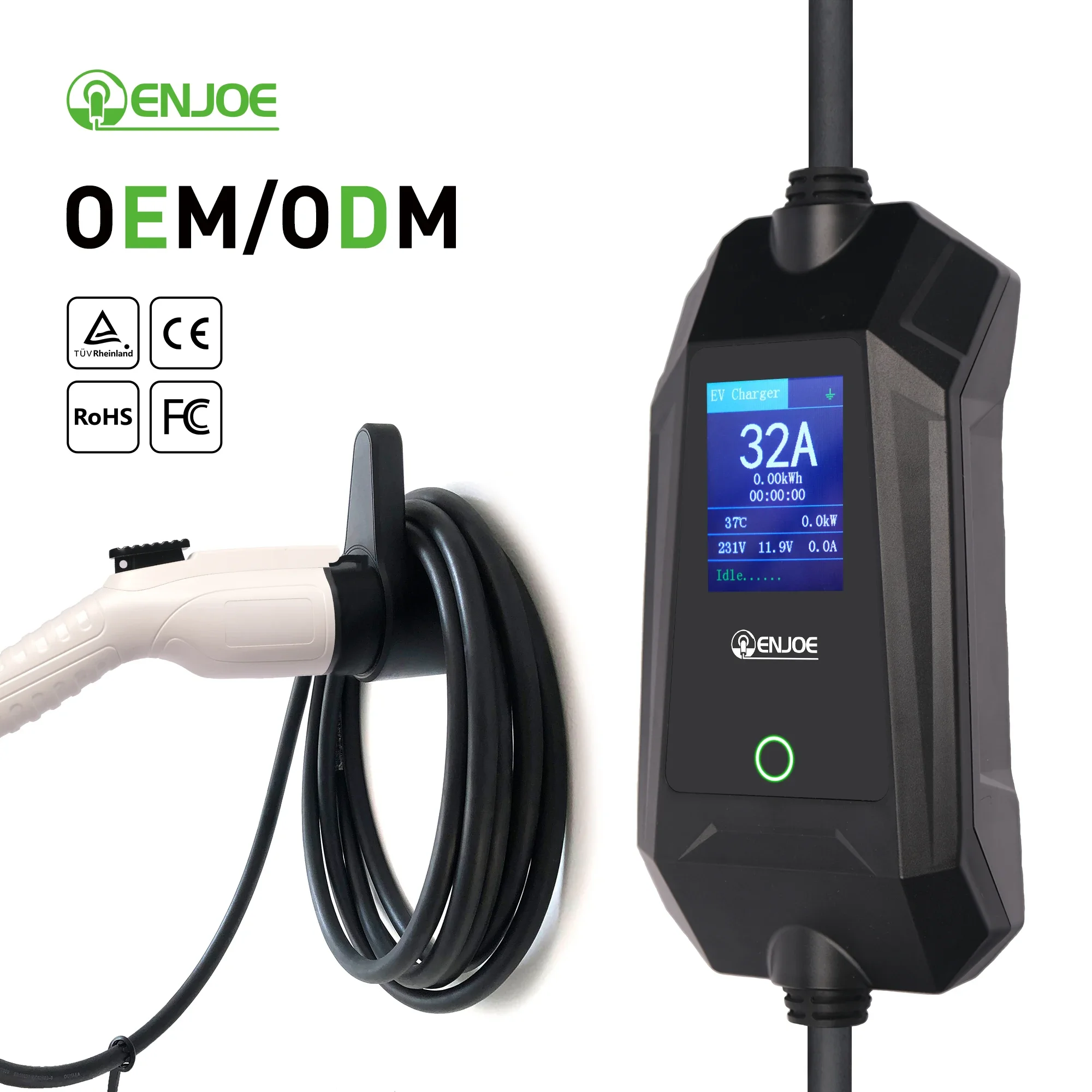 

AC 16A 230V evse charger type 2 EU plug with schuko connector 3.6KW ev portable charger for electric car