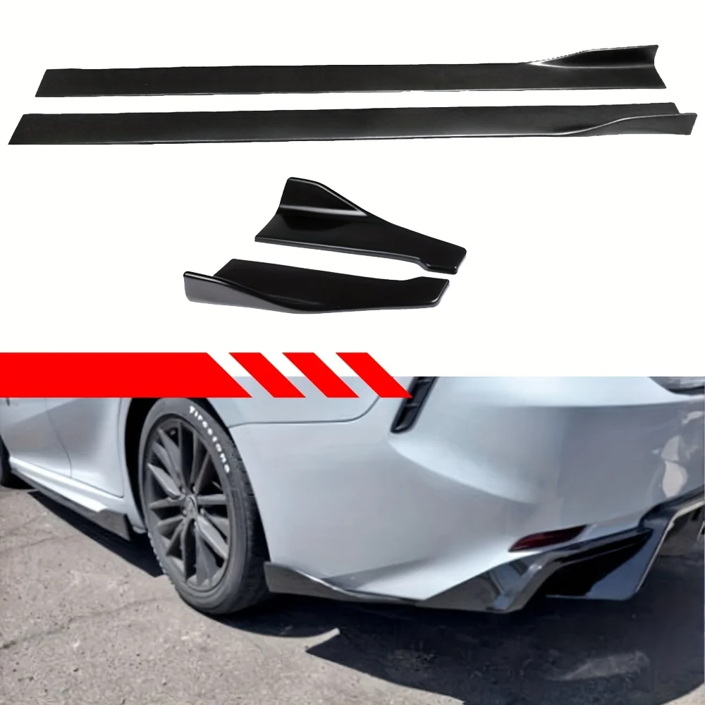 

Glossy Black Side Skirt Rocker Lip Rear Splitter Winglet for BMW 3 Series F30 E90, Designed to Fit a Variety of Vehicles