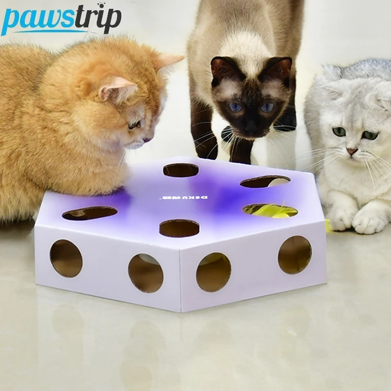 

Electric Cat Toy Interactive Cat Magic Box Smart USB Charging Teasing Cat Stick Toy AI bionic Pet Toy for Cats