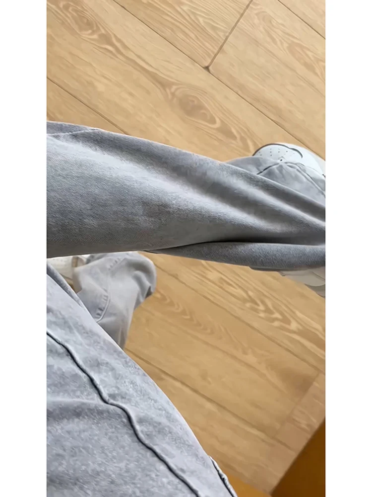 

Men's Slim Fit Flare Jeans mid Low Waist Zipper Closure Straight Leg Long Pants Youth Trendy Wear Resistant Durable