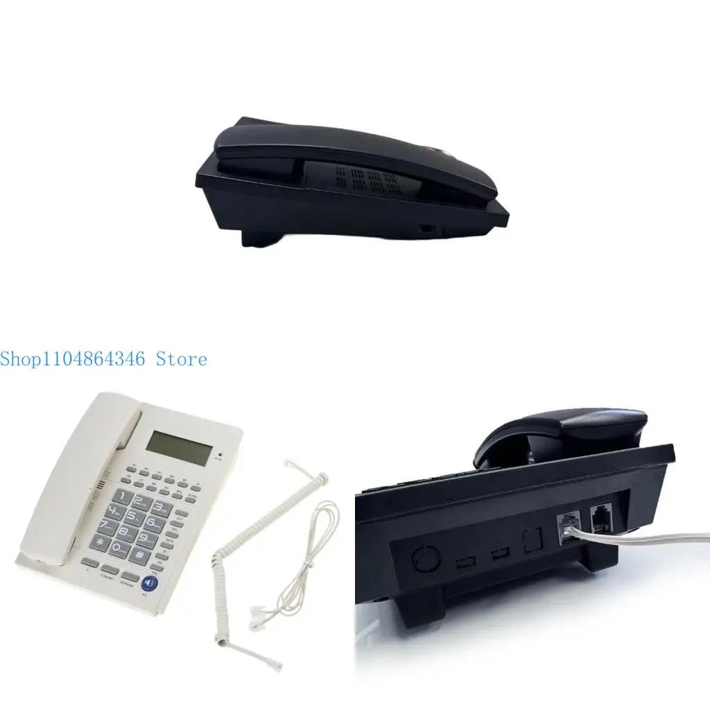5asd Big Button Corded Telephone Fixed Landline Phone with LCD Display Speed Dials