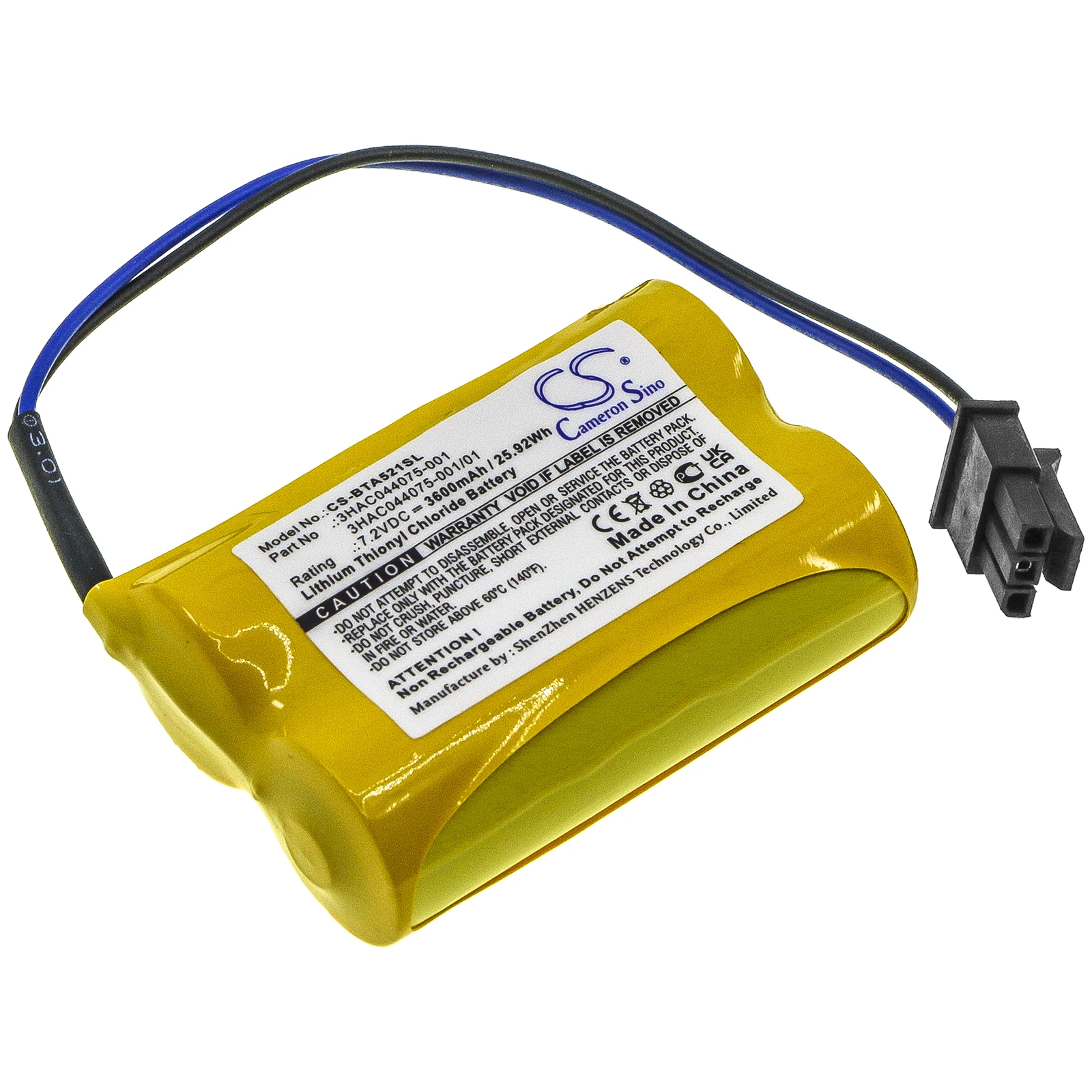 Cameron Sino 3600mAh Battery For ABB 3HAC044075-001/01 TA521  SB808F  4944 026-4  3HAB2038-1  3HAB 9999-1  3HAC16831-1 IRB 140