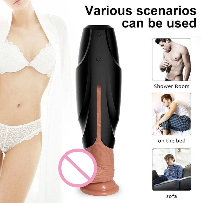 Real Pussy Erotic Products Masturbators for Men Piston Automatic Cup Silicone Sucking Best-selling Sextoy Penis Training Blowjob