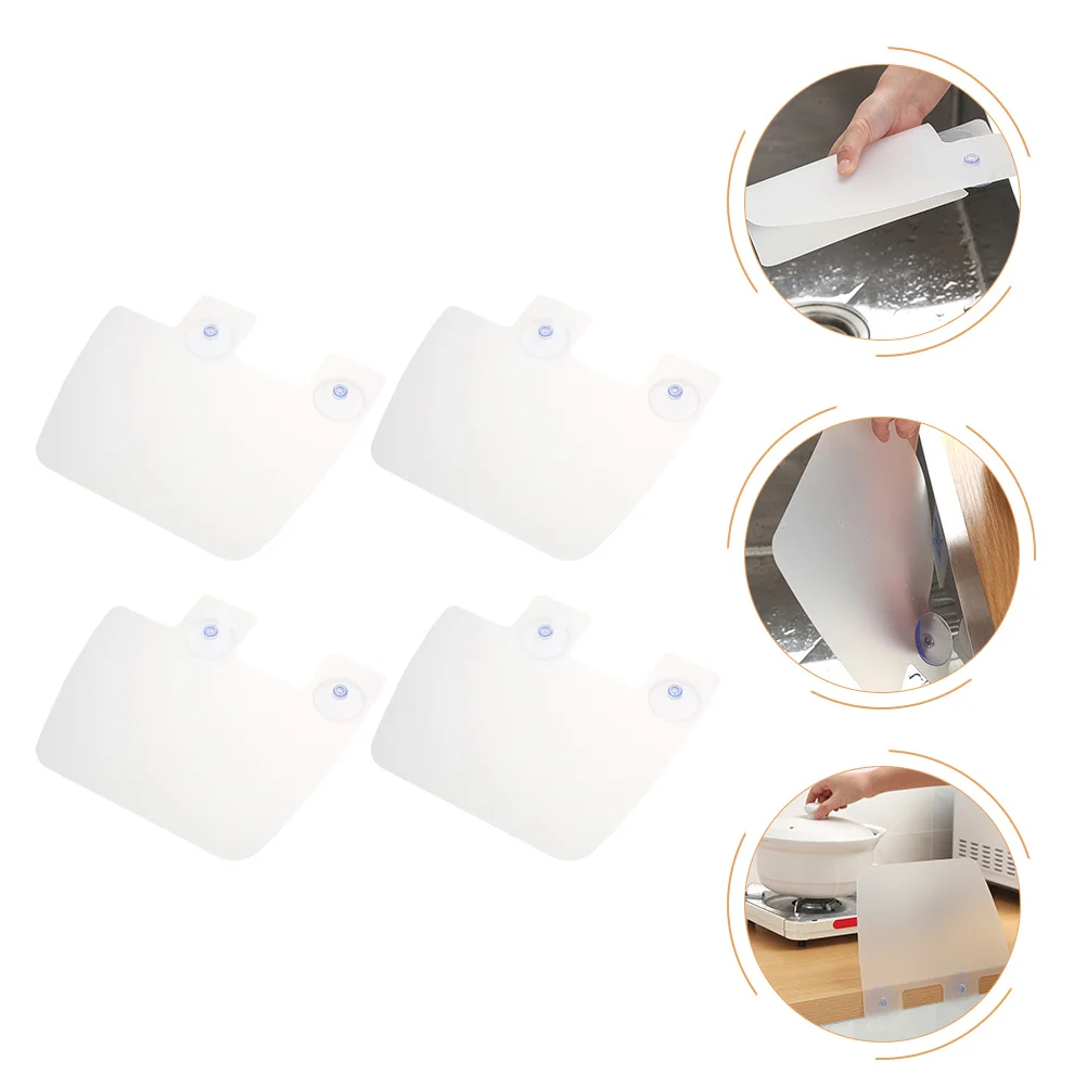 

4Pcs Sink-Splash Guards Easy Installation Tool Free Water Shield for Sink and Stove Kitchen Sink-Splash Guards