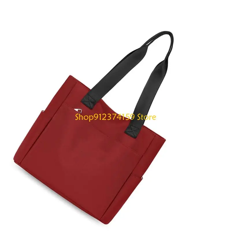 

G5AE Multipurpose Nylon Bag With Reinforced Handles Spacious Compartment Shoulder Bag For Laptop Books Travel Essential