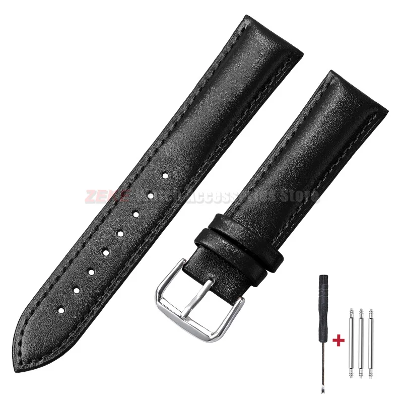 Echtes Kalbsleder-Uhrenarmband 12/13/14/15/16/17/18/19/20/21/22/24 mm, universelles Armband für Herren und Damen, Uhrenarmband-Zubehör