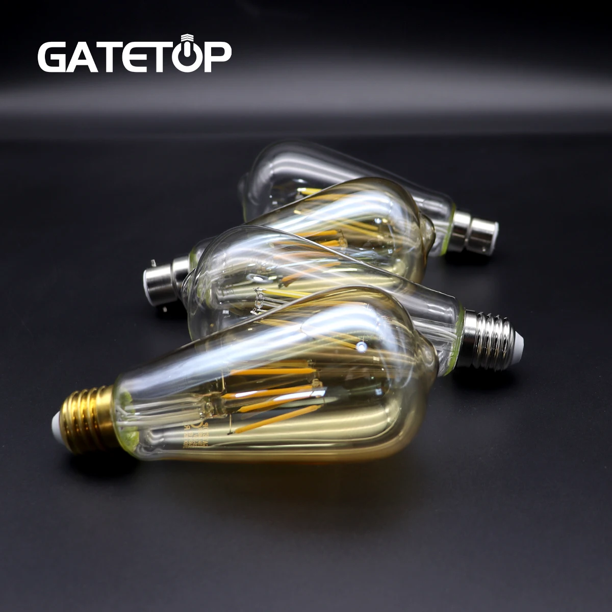 6pcs/lot! St64 Led Filament Lamp 6w 8w E27/b22 Retro Edison Lamp Gold Clear Glass Bulb 220-240v Vintage Suitable for hotel mall