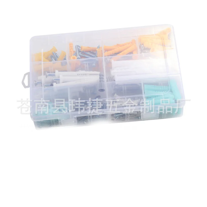 สกรูเกลียวปล่อยสแตนเลสความแข็งแรงสูง 200 ชิ้น พร้อมจุกยางพลาสติก จุกขยาย ชุดรวมในกล่อง