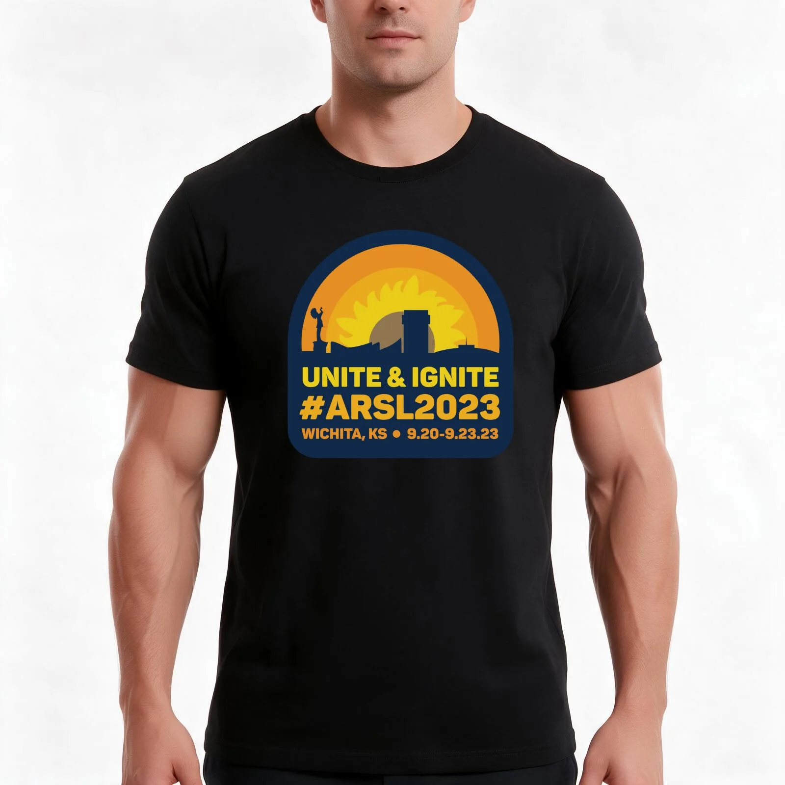 Unite & Ignite: ARSL 2023 Conference Logo T-Shirt, Summer Casual Cotton Tee, Oversized Streetwear Tops, Vintage Graphic Print