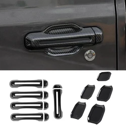 Car Door Handle Cover Tailgate Handle Stickers Door Handle Bowl Decoration for Jeep Wrangler JL 2018-2024 Exterior Accessories
