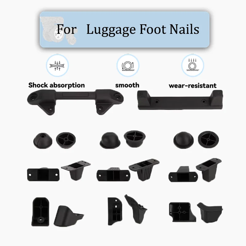 

Прочные накладки на ножки для багажа, защита от царапин, сменные шпильки для дорожных сумок 16-32 дюйма, быстрая установка без навыков