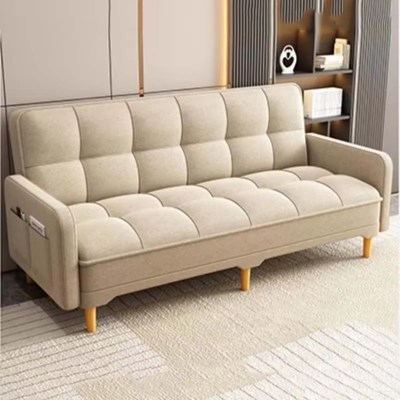 Foldable Luxury Sofa Square Comfortable Foam Solid Wood Puffs Couches Modern Lounge Designer Divani Da Soggiorno Salon Furniture