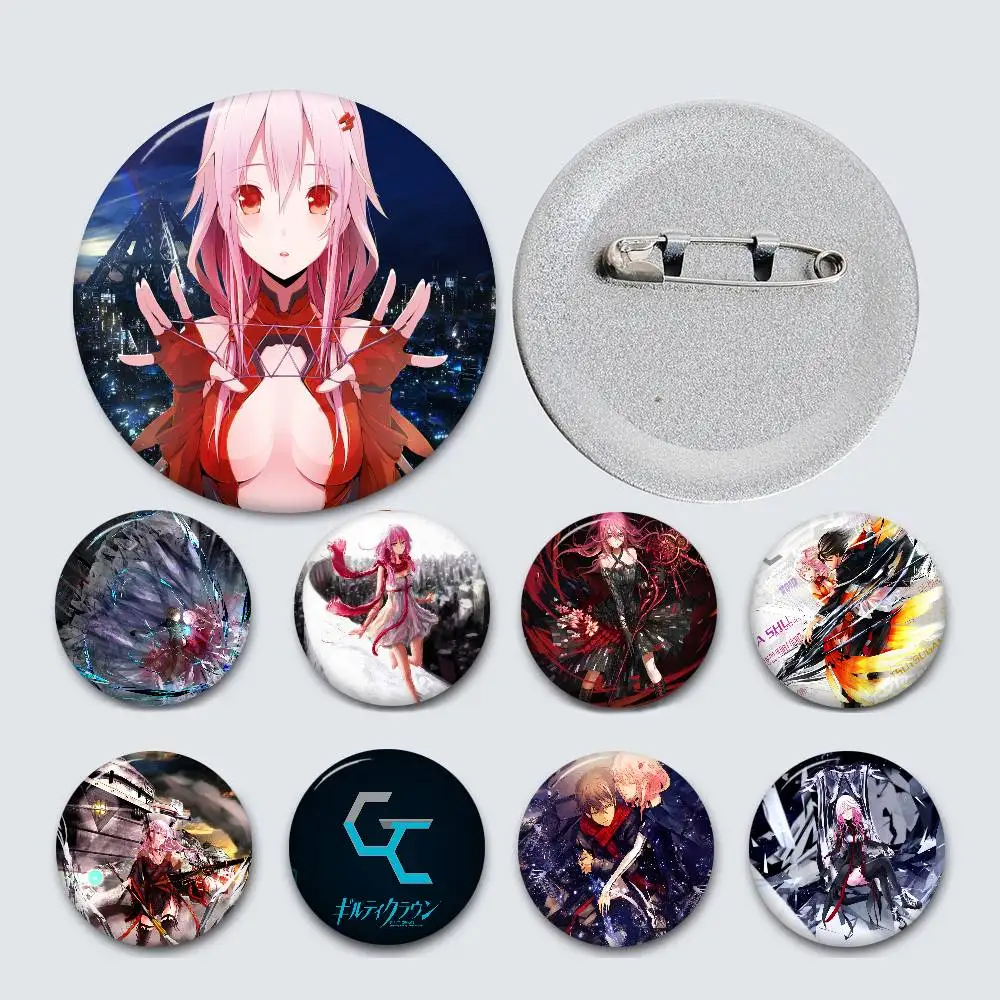 Guilty Crown Soft Button Pin Bright Printed Icon Gift For Friends Badge Collar Brooch Lapel Pin Metal