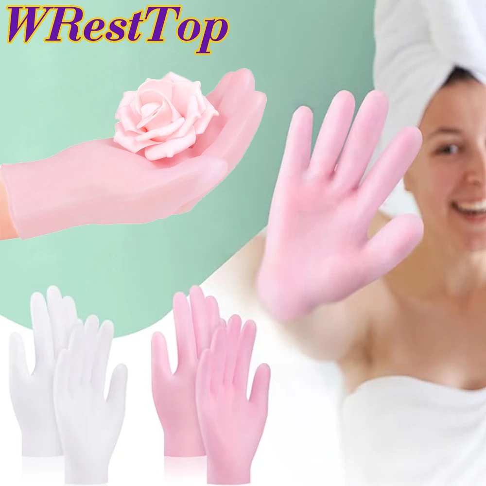 

1 пара силиконовых увлажняющих перчаток для спа-геля, увлажняющих перчаток для мужчин и женщин, уход за кожей рук для восстановления сухих, потрескавшихся, смягчения, грубых мозолей