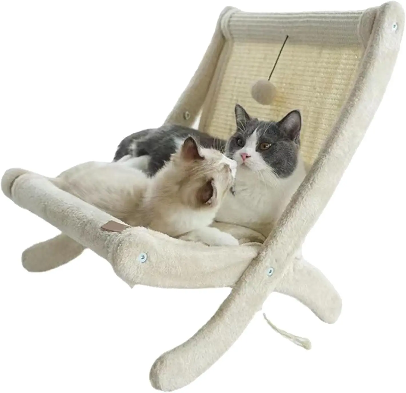 

Natural Jute Multi-Functional Scratcher-Space-Saving Cat Furniture for Indoor Cats-Sofa-Style Cat Scratching Board & Bed |