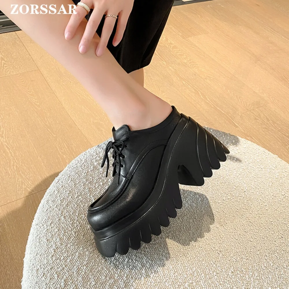 Cover Toe Women Platform Chunky Heel Slides Sandals Slip On Cutout Goth Punk Style Casual Outdoor Mules Shoes Summer 2024 New