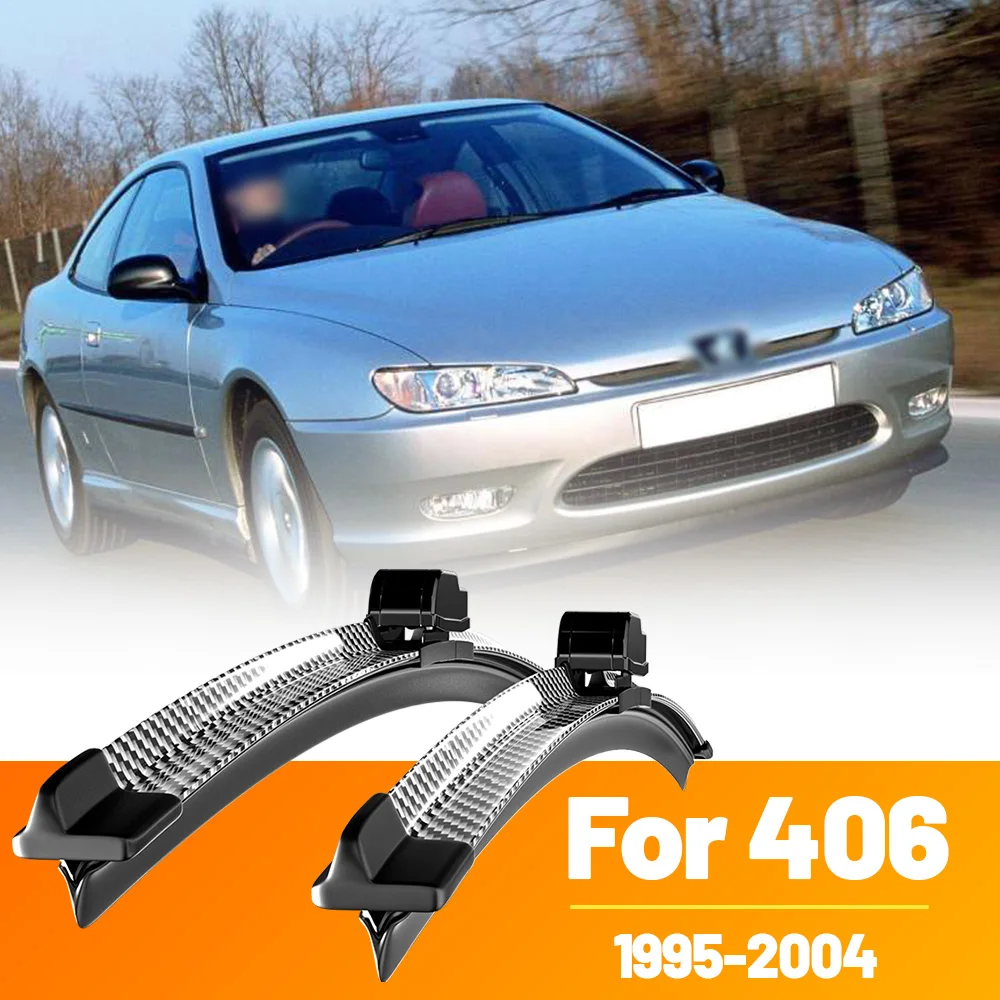 

2pcs Front Windshield Windscreen Wiper Blades Carbon Fibre Wipers For Peugeot 406 Coupe 1995-2004 1999 2000 2001 2002 2003