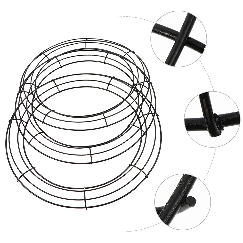

4Pcs Iron Wreath Flower Hoops Solid Structure DIY Frame for Christmas Garland Making Decorative Wreath Rings Home Decor
