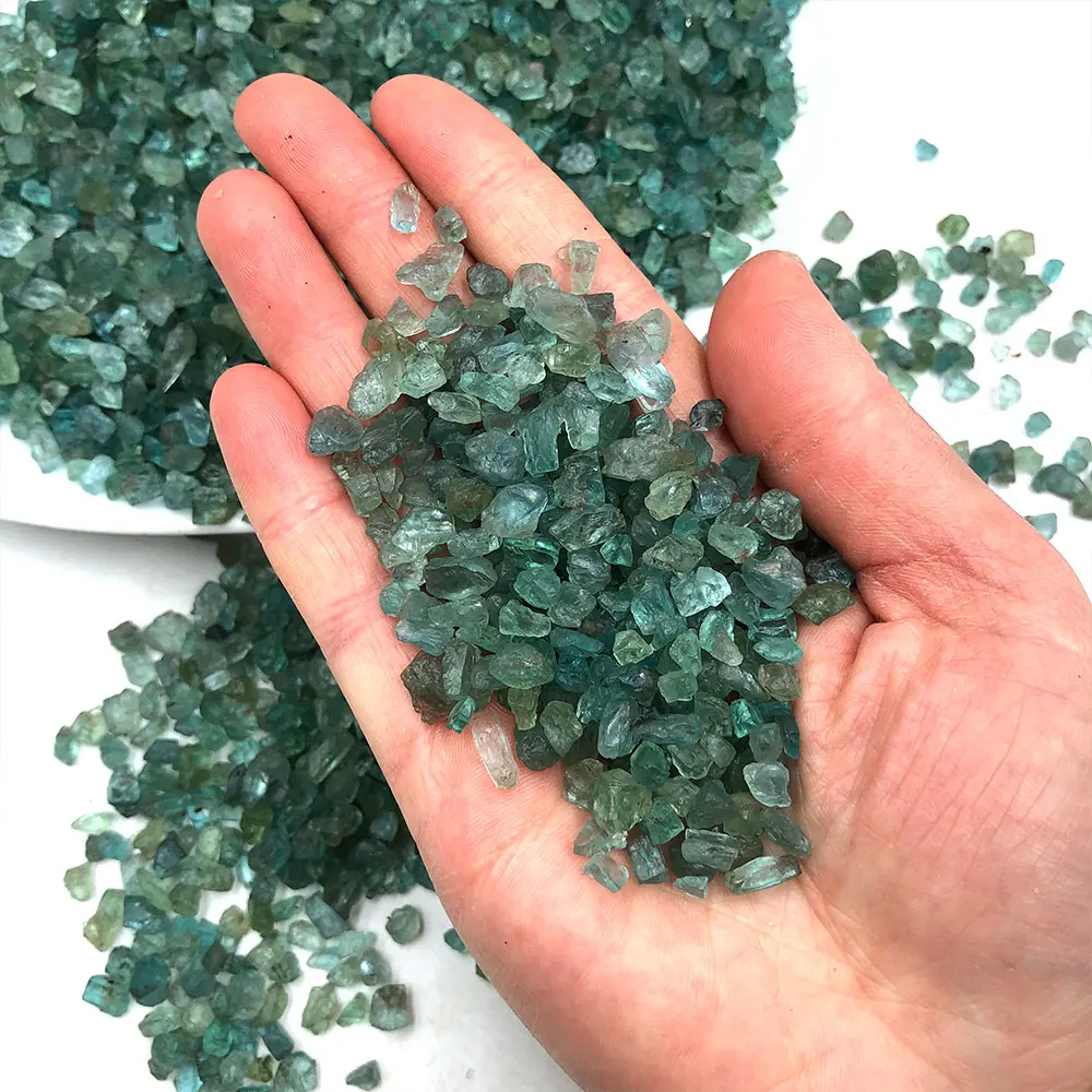 50g/Pack Natural Apatite Raw Chips Gravel Rough Quartz Crystals Stone Mineral Healing Reiki Home Room Decor Decoration Aquarium