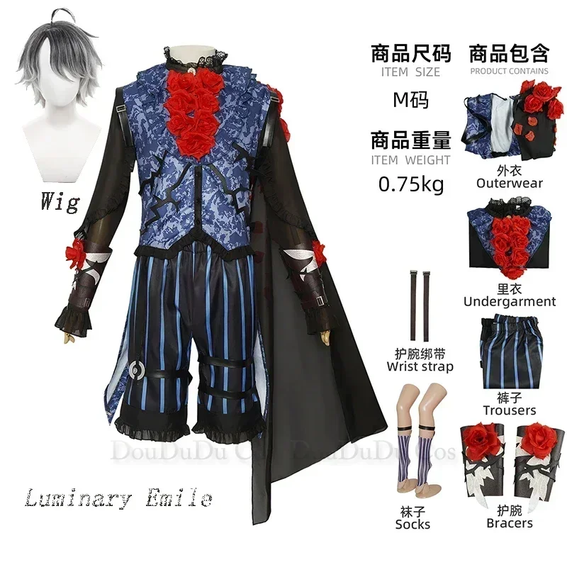 Luminary Emile Cosplay Costume Wig Game Identity V Role Play Comic Con Dress Hallowmas Party Wigs Anime Prop