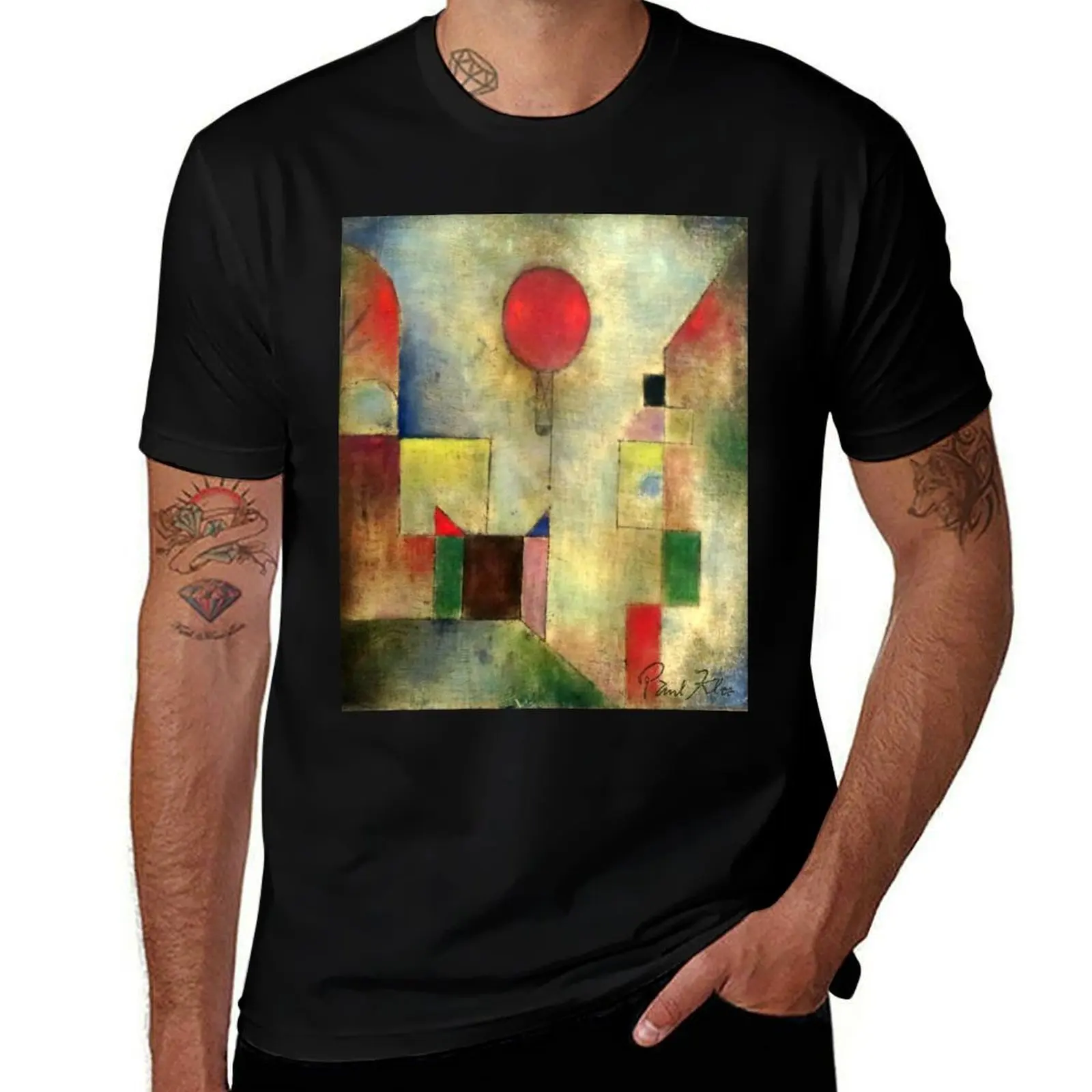 

Paul Klee | Red Balloon | Klee-inspired Fine Art w/ Signature T-Shirt man t shirt designer funny t shirts cotton T-Shirt