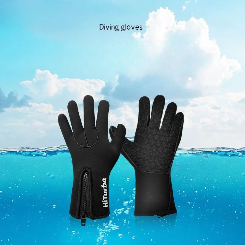 

Genuine Diving Gloves Wear Resistant Granules Scratch Resistant Thickened Fit Warm, Underwater Sports Equipment