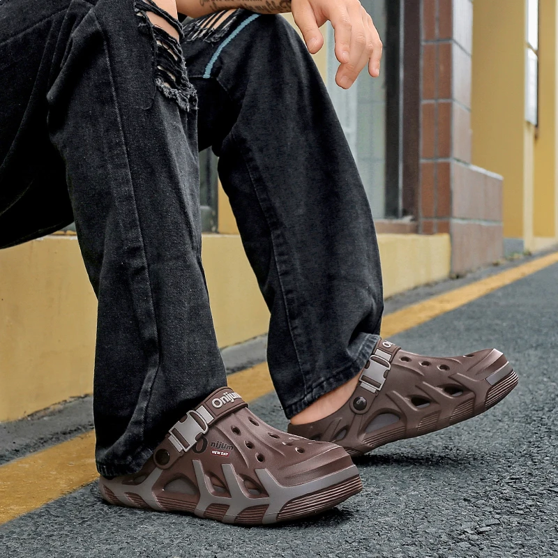 Sommer-Clogs für Herren, EVA-Soft-Slipper, Outdoor-Strandsandalen, neue Herren-Freizeitschuhe, Gartenschuhe, Wasserschuhe, atmungsaktive Strand-Slipper für Herren – Detail 9