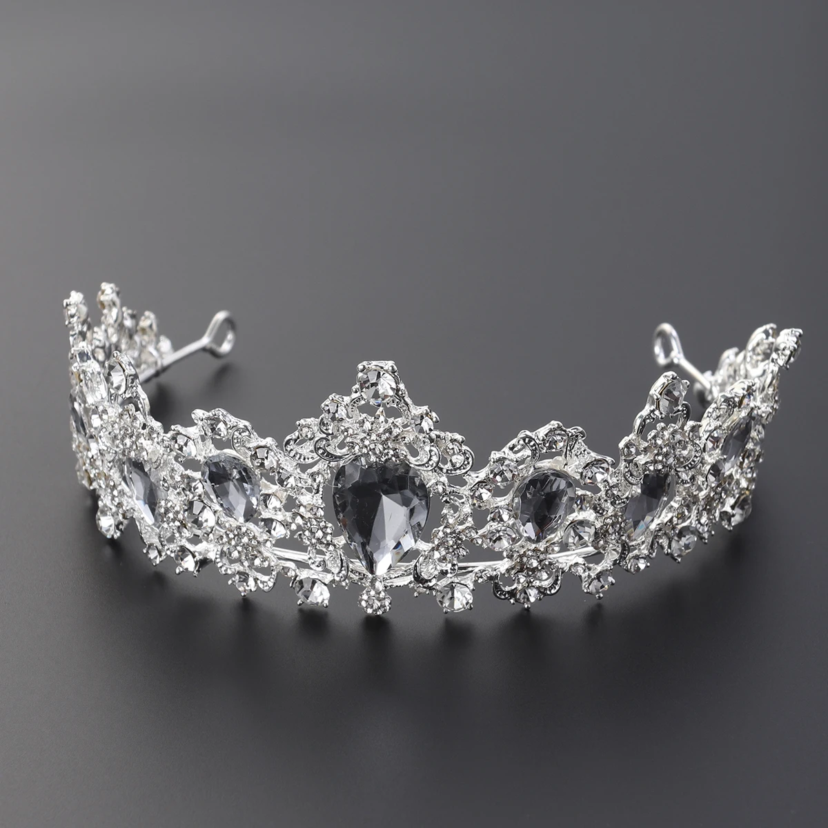 إكسسوارات شعر الزفاف الفاخرة من الكريستال، غطاء رأس ملكي خفيف الوزن متألق للنساء لحفلات الزفاف #5