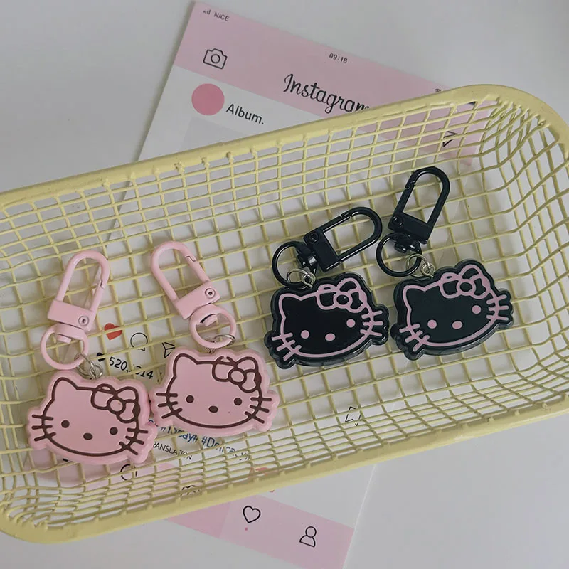 1 Set Anime Figure Kitty Cat Star Keychain Cute Cartoon Pendant Couple Student Personalized Gift Book Bag Pendant