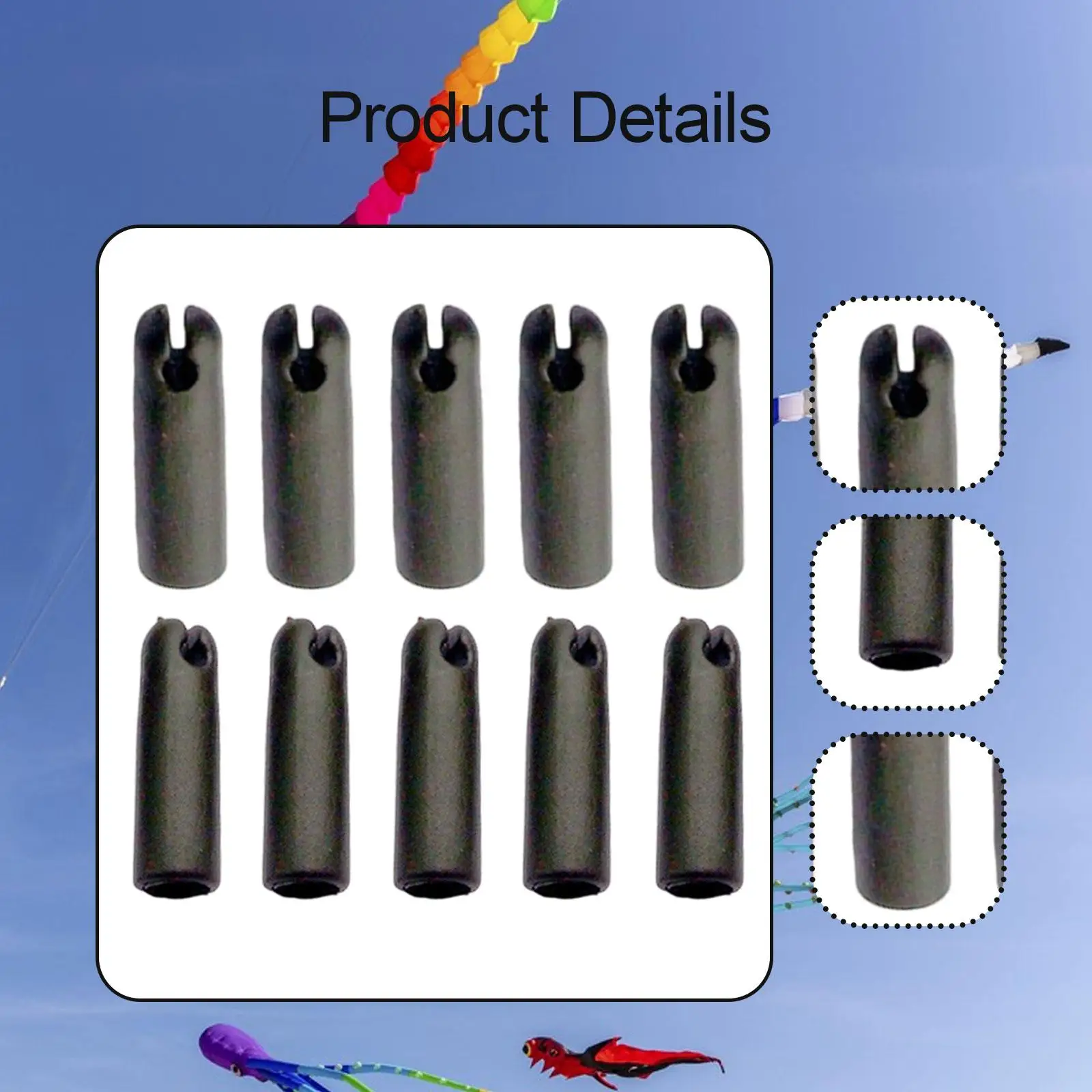 10 piezas de suministros para hacer cometas, conector, accesorios para cometas, proyectos de manualidades prácticos, piezas de reparación de rendimiento mejorado de 8 mm