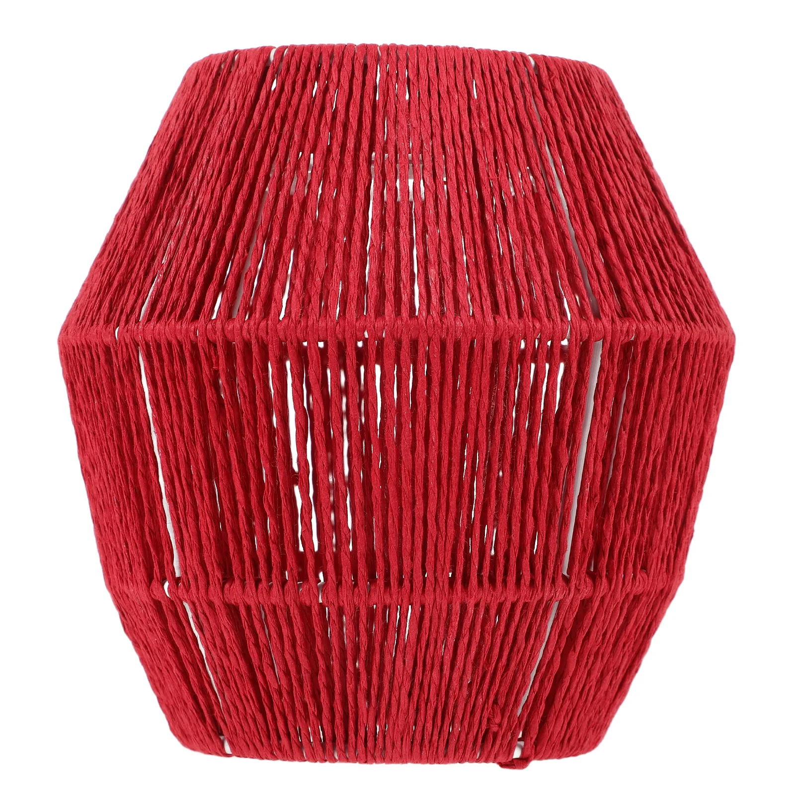 

Paper Rope Lampshade Durable Metal Rustic Woven Hanging Light Cover Dining Kitchen Bedroom Bar Paper Rope Lampshade
