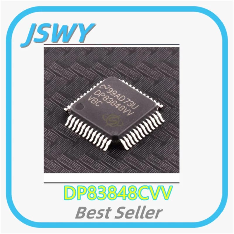 (5/50 pcs) DP83848CVV DP83848 (Silkscreen P83848VV) LQFP-48 Ethernet Controller Chip In Stock Large Inventory Genuine Product