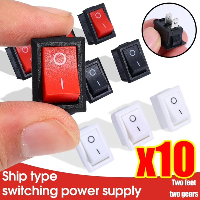 2-pin Motorcycle ON-OFF Button 2-speed Boat Type Rocker-Switch Power Switch Parts Electronic Scale Household Appliance Switches