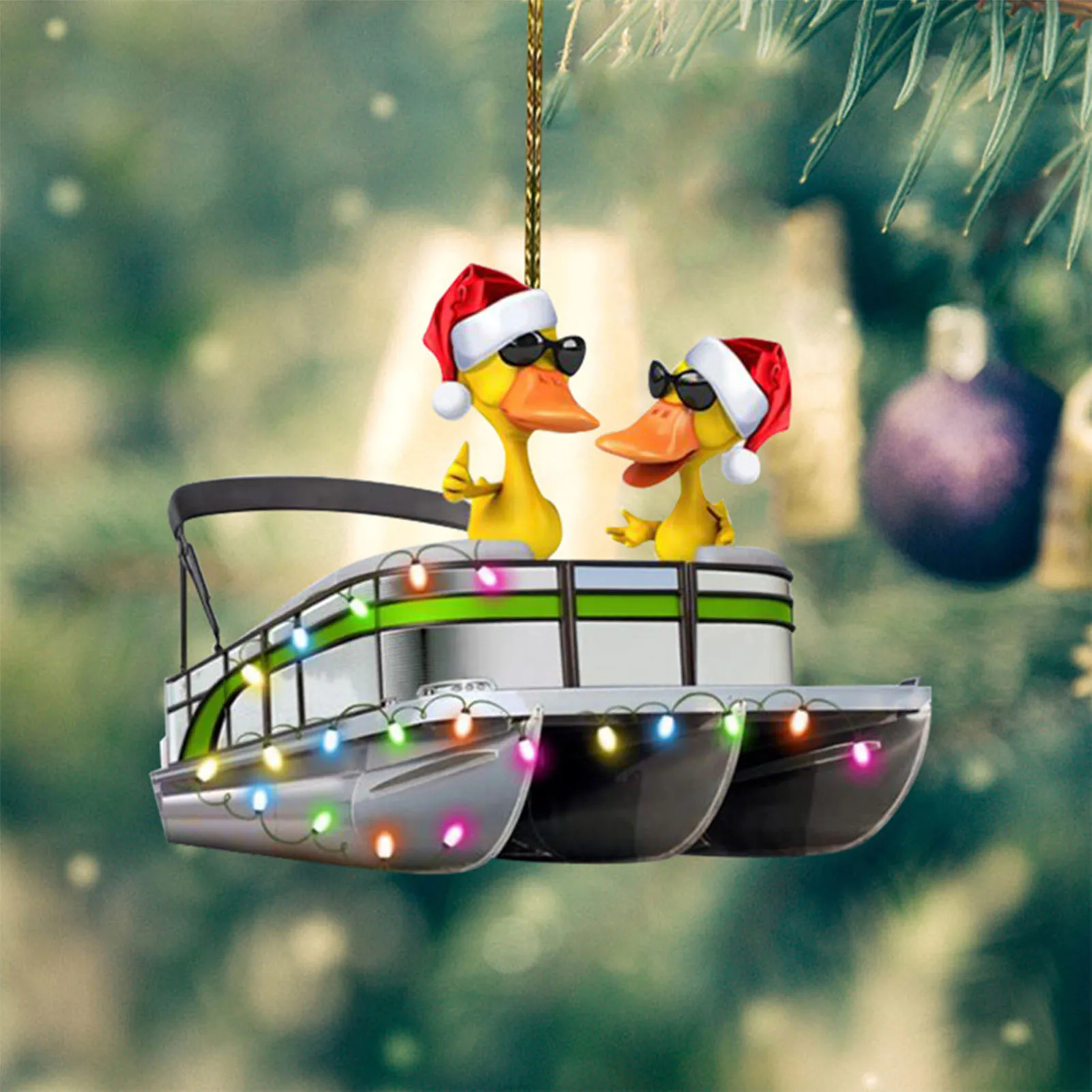 Christmas Duck Ornament Cute Duck Funny Novelty Hanging Ornament for Home Holiday Party