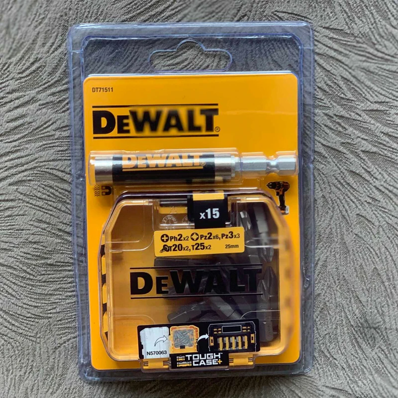 DEWALT DT71511 Screwdriver Bit Set 16 Pieces Telescopic Magnet Holder Inserts Storage Electric Drill Bits PH2 PZ2 PZ3 T20 T25