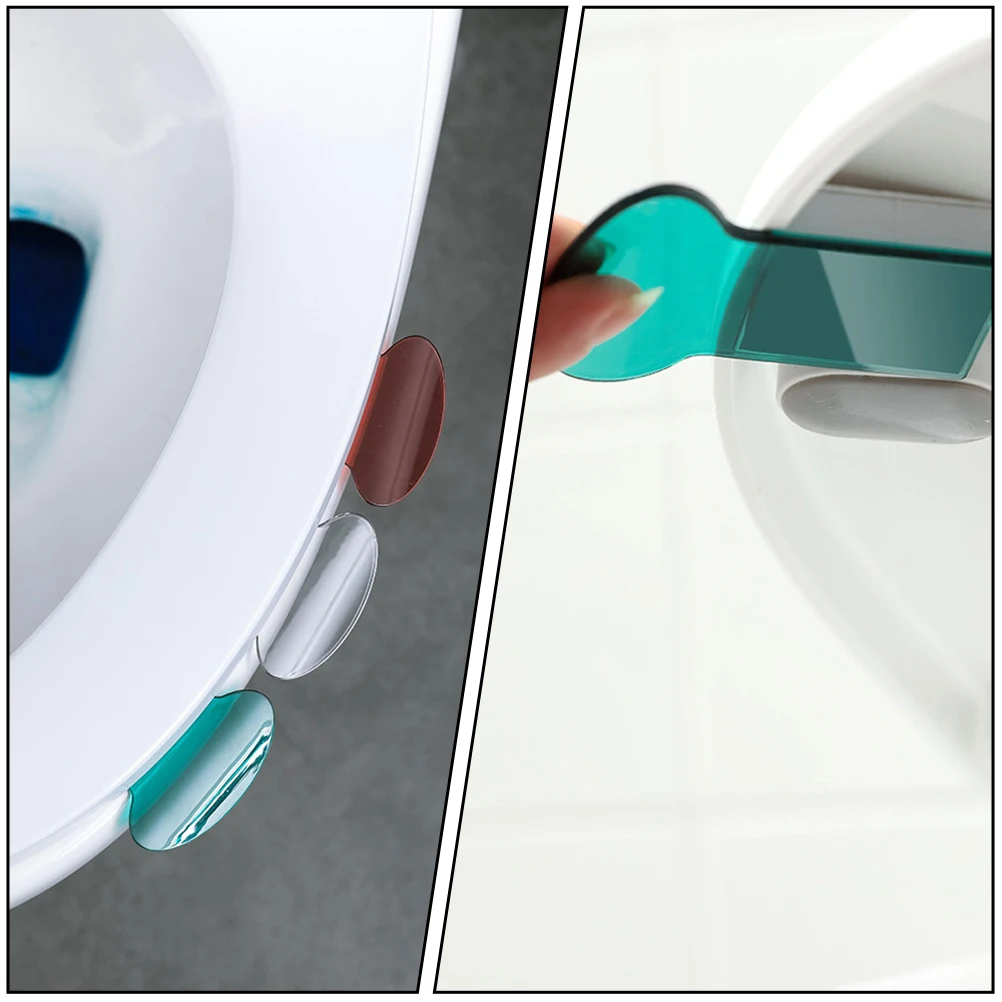 6pcs Toilet Lifter No Touch Handle Bacteria Resistant Toilet Cover Lifter Durable Bathroom Supplies For Most Toilets