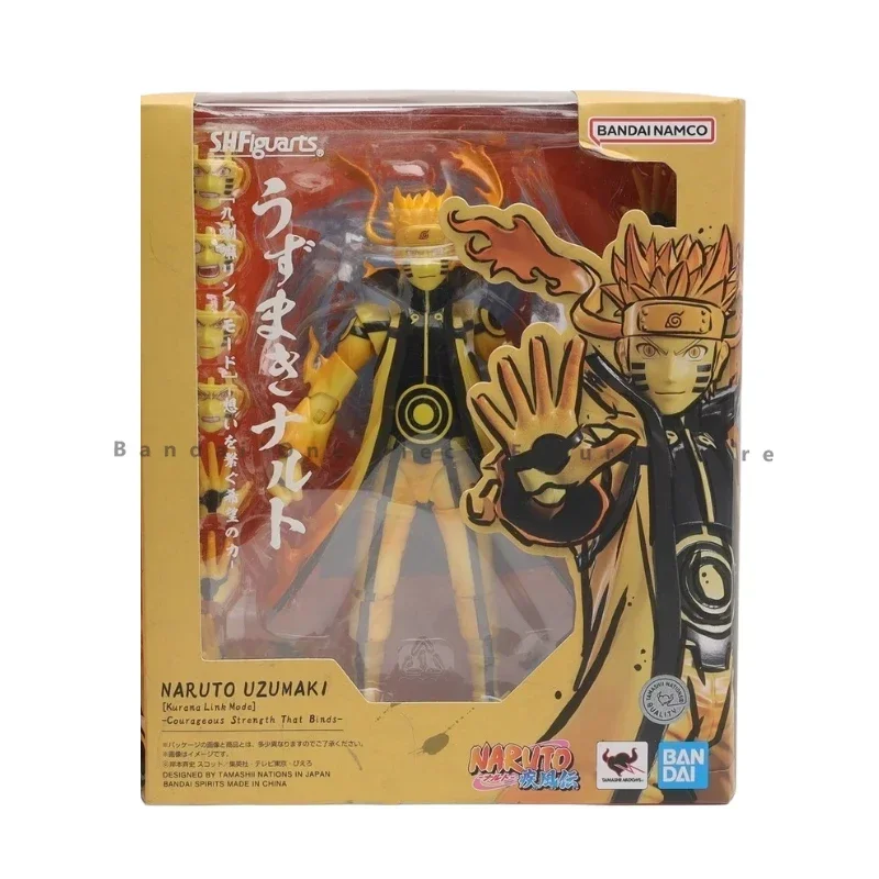 Bandai Naruto SHF Uzumaki figuras de acción originales, animación coleccionista genuino, Hobby Anime regalos para niños, juguetes modelo en Stock