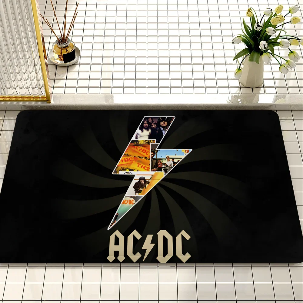 Rock Singer A-AC D-DC Band Floor Mat Cheaper Anti-slip Modern Living Room Balcony Printed Bedside Mats