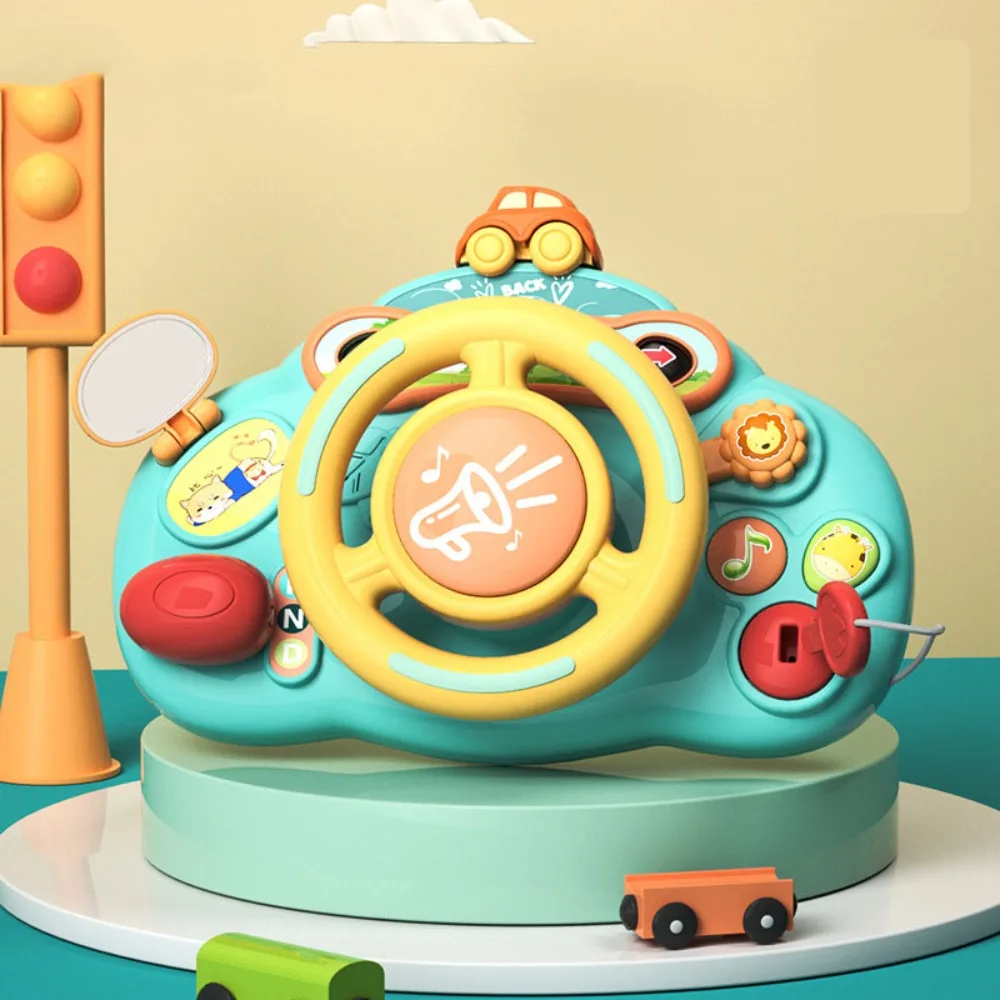 Plastics Baby Steering Wheel Puzzle with Sound Light Electric Simulate Driving Car Early Development Early Education