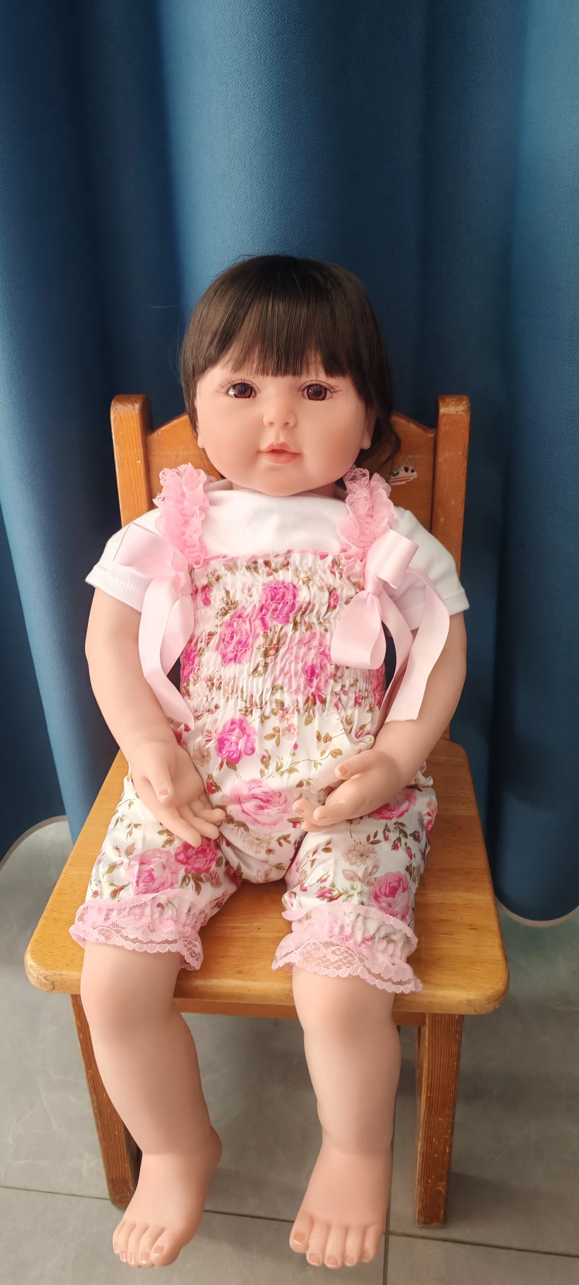 

60 см ограниченная серия, большой размер, силиконовая кукла Reborn, 23 дюйма, реалистичная милая кукла ручной работы для новорожденных, детская игрушка в рождественском подарке