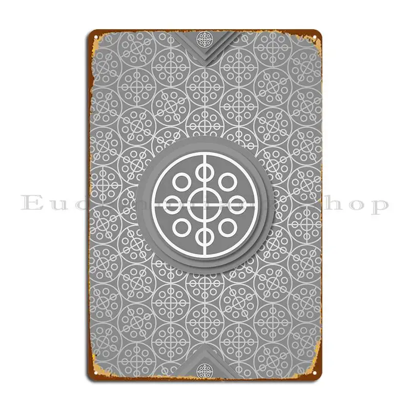 Geometric Glyph Rune Sign Metal Sign Club Customized Living Room Wall Decor Cinema Tin Sign Poster