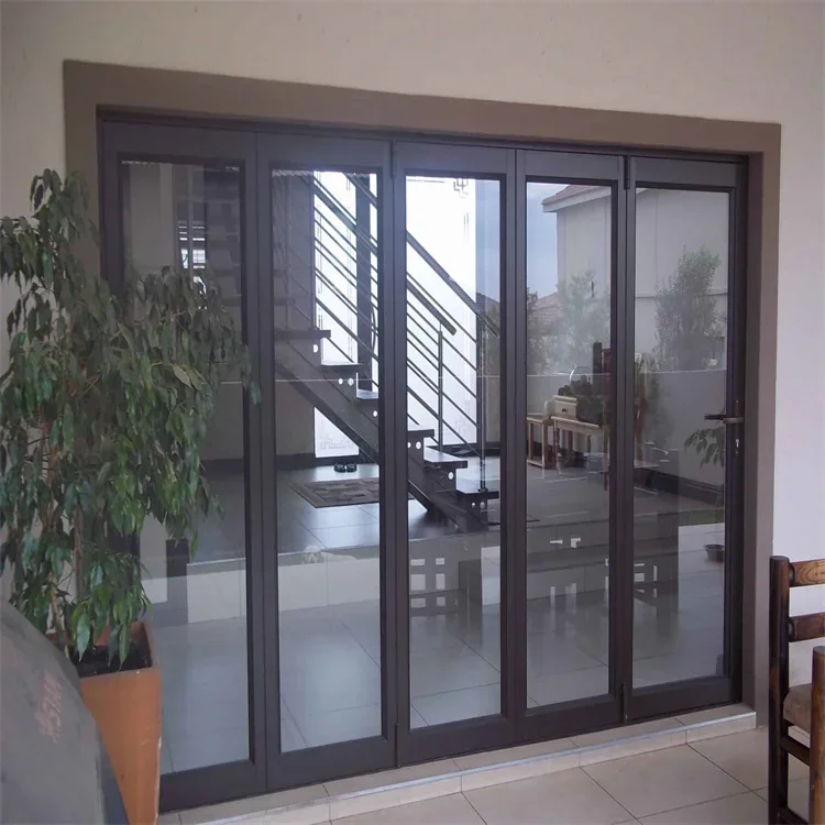 Customized Folding Door Service CBMmart Exterior Patio Bi Fold Doors Commercial Thermal Break Bullet Proof Aluminum Glass Doors