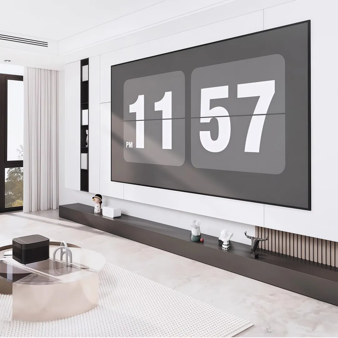 2026 Лидер продаж, оптическая френеля 16:9 с длинным ходом, экран проектора ALR, отклоняющий окружающий свет, высокий контраст