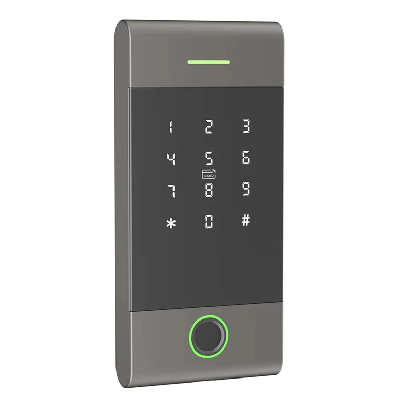 【RECOMENDAR】IP65 Rated Rainproof Access Controller Reader Ttlock APP Remote Control Fingerprint Card Password Metal Support A