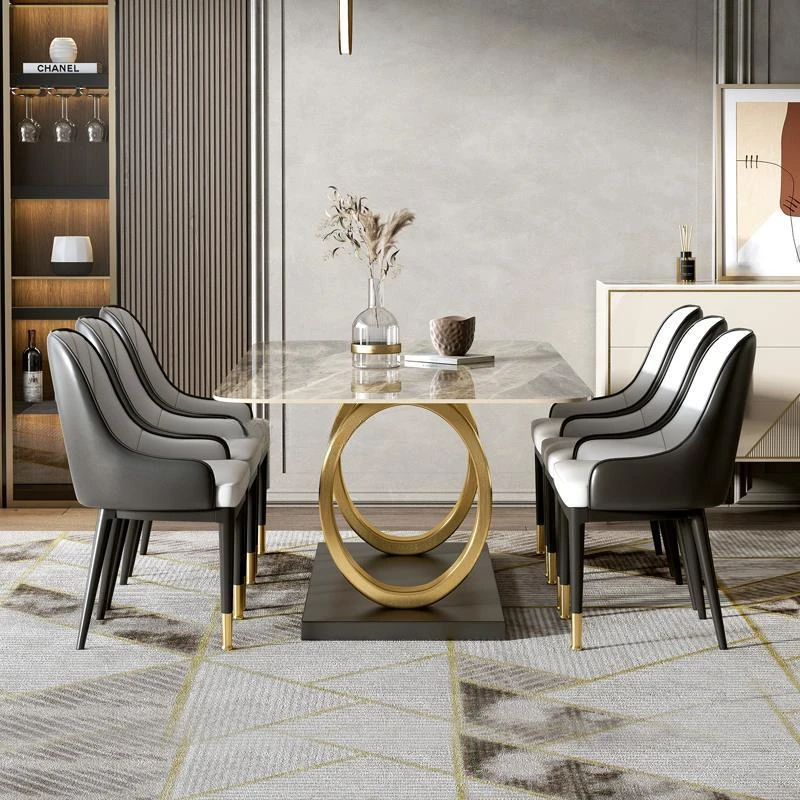 Classic Design Dining Table Fashion Popular Nordic Home Furniture Small Apartment Dining Table And Chairs Combination Household