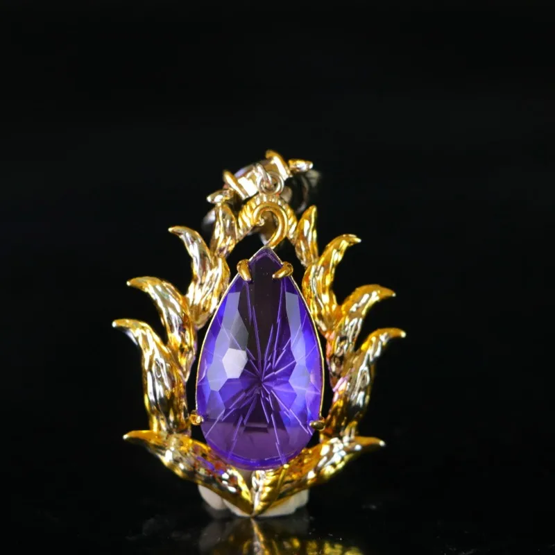 

Natural High Ice Fashion Exquisite Purple Atmosphere Pendant Necklace Jewelry