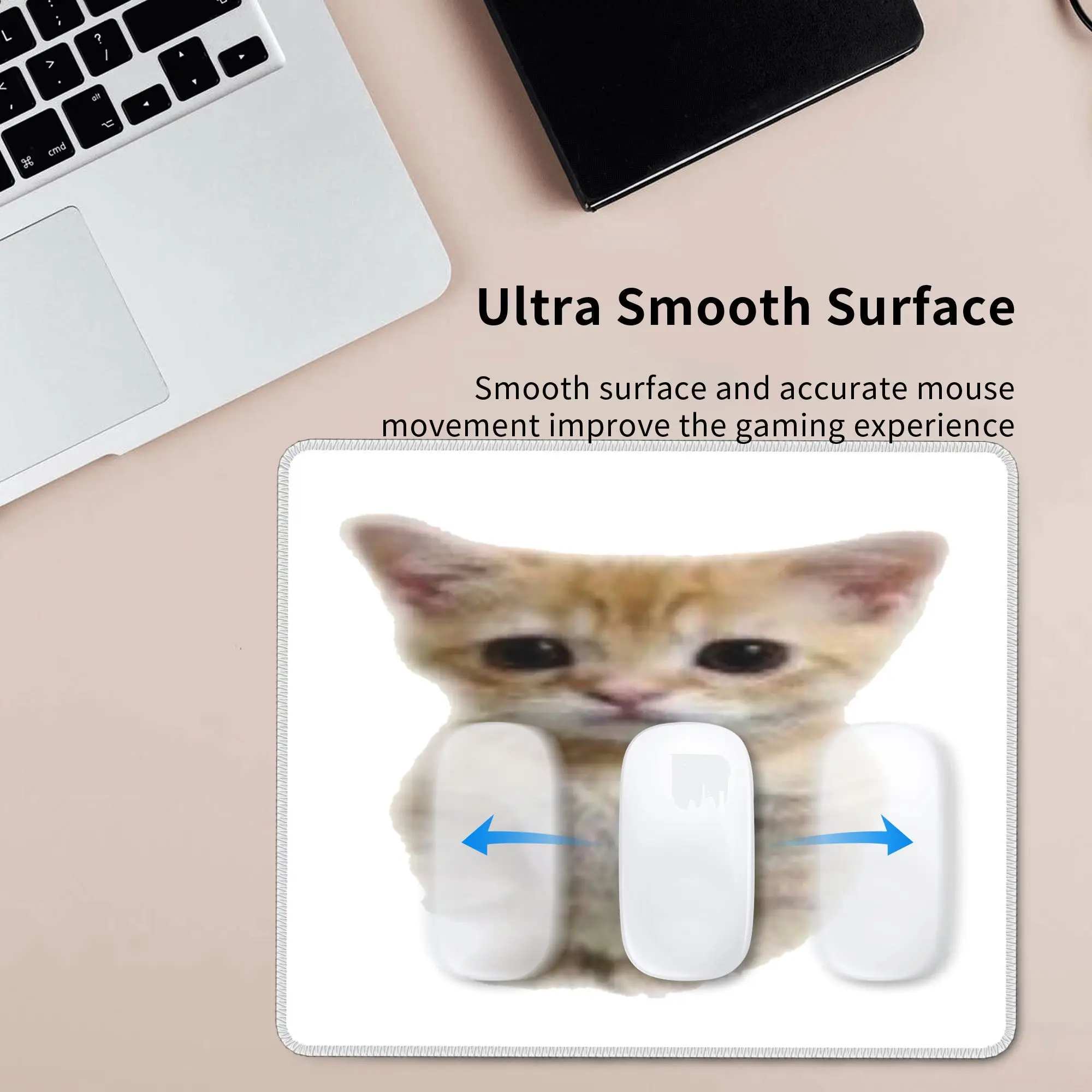 El Gato Alas Mouse Meme Kucing Berdiri Alas Mouse Keyboard Komputer Alas Meja Laptop PC Gaming Alas Meja Aksesori Kantor