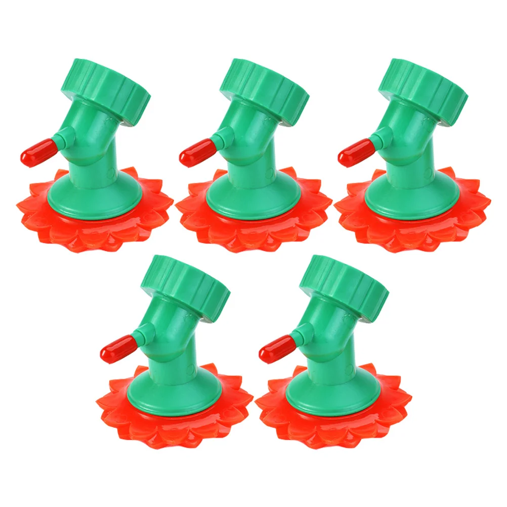 

5Pcs Bottle Watering Device Mineral Water Bottle Sprinkler for Garden Plants Fine Spray Irrigation Flower Shape Watering Spout
