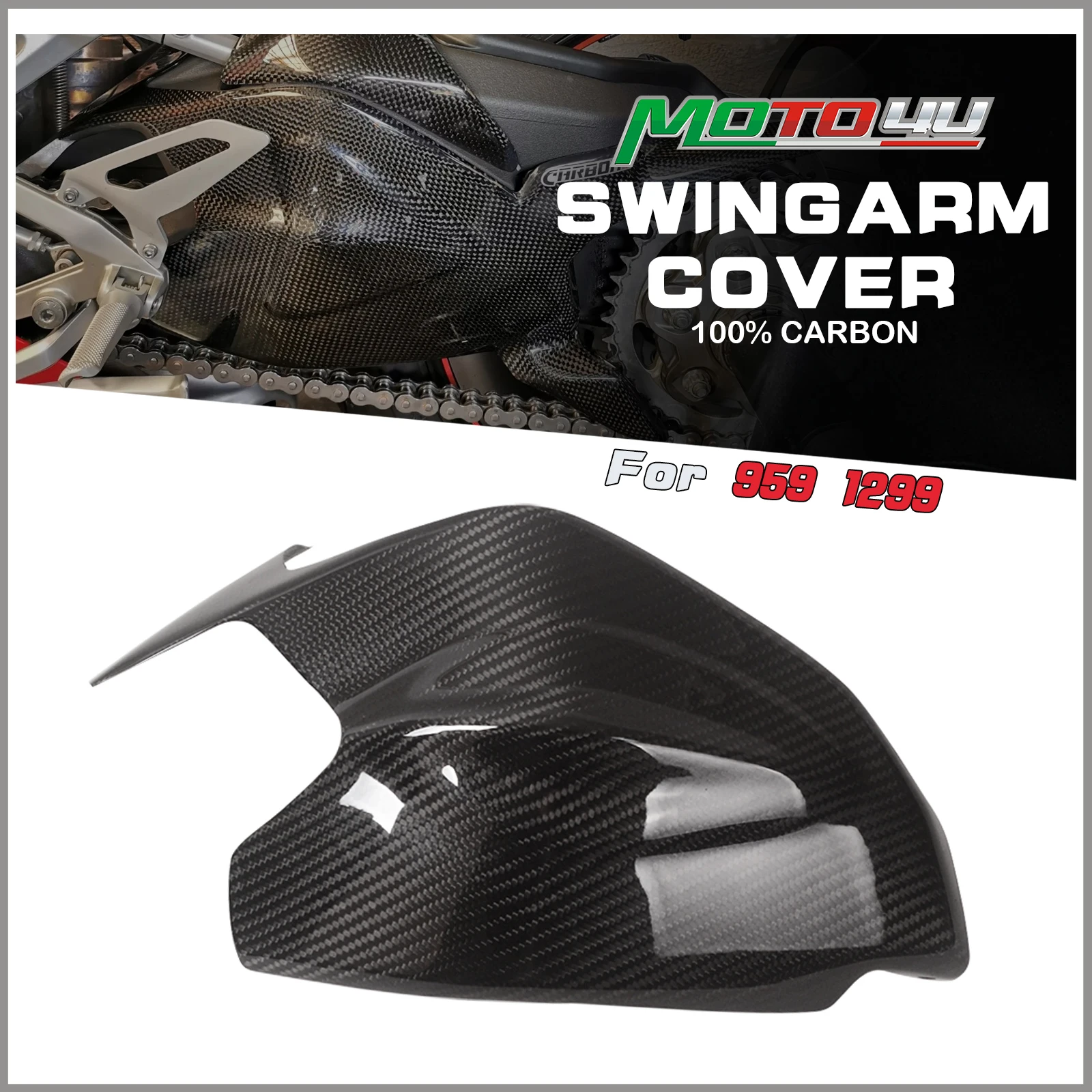 For Ducati 959 / 1299 100% Carbon Fiber Swingarm Cover Swing Arm Fairing Protector Gloss Matt Motorcycle Accessories